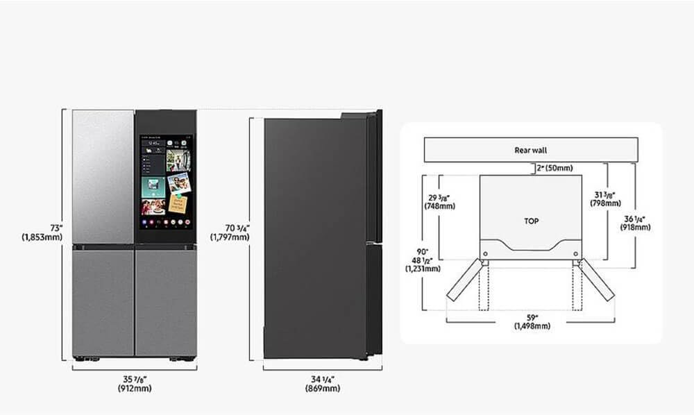 Samsung RF29DB9900QD 29 Cu. Ft. Stainless 4-Door French Door Smart Refrigerator - Image 3