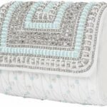 Handmade Beaded Crystal Evening Clutch with Magnetic Flap Closure for Women | Handcrafted Beaded, Crystal Embellished, Magnetic Flap Close, Lightweight Design, Fits Phone & Cards, Party & Wedding Use