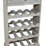 vidaXL Solid Mahogany Wood Wine Rack in Brown