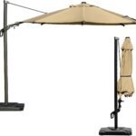 Abba Patio 10FT Vienna Offset Patio Umbrella Outdoor Cantilever Umbrella with 360° Rotation Design and Easy Tilt Adjustment UV 50+ Protection 8 Ribs for Backyard Garden Deck Pool Patio, Brown