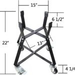 Dracarys Rolling Cart for Small Big Green Egg Nest Accessories,Green Egg Nest Stand Small Rolling Nest with Heavy Duty Locking Caster Wheels Powder Coated Steel