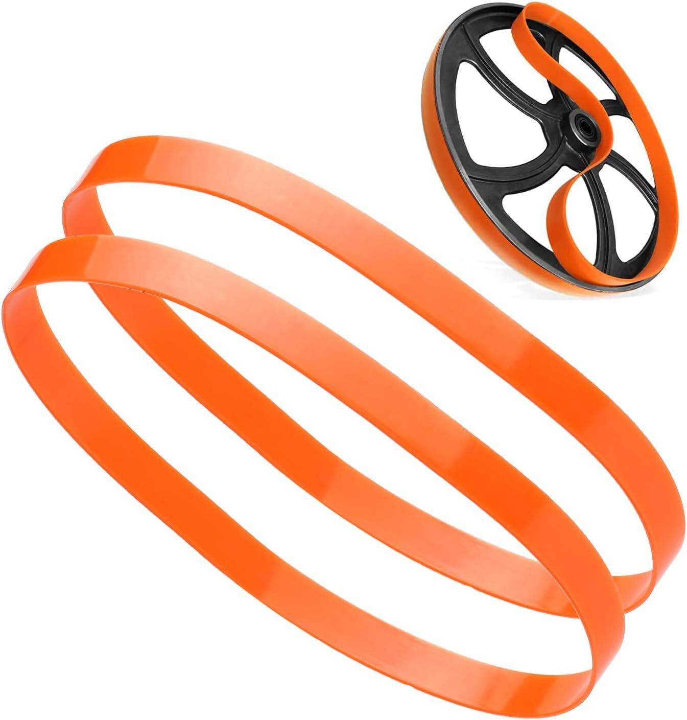 Upgrade Band Saw Urethane Tires - 14" x 1" x .095" (2 Pack) Compatible with Jet, Grizzly, and Powermatic Band Saws