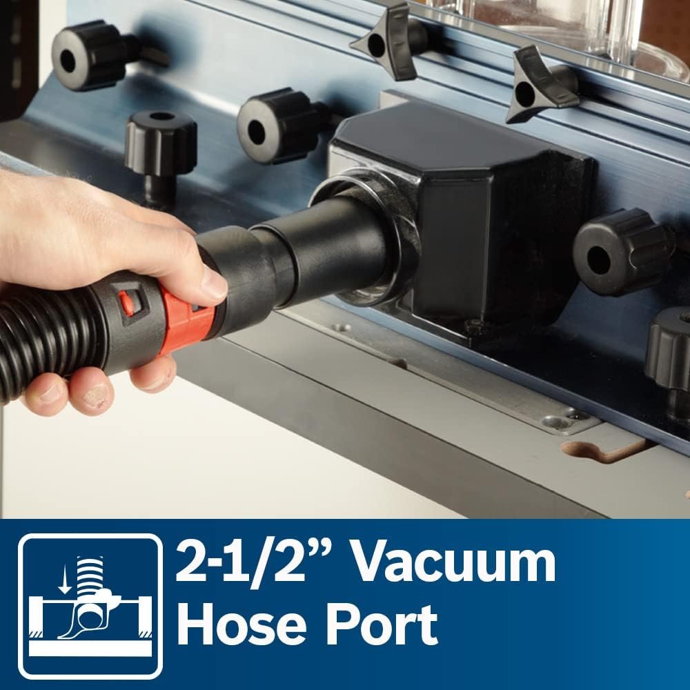 BOSCH RA1171 25-1/2 in. x 15-7/8 in. Benchtop Laminated MDF Top Cabinet Style Router Table with 2 Dust Collection Ports - Image 6