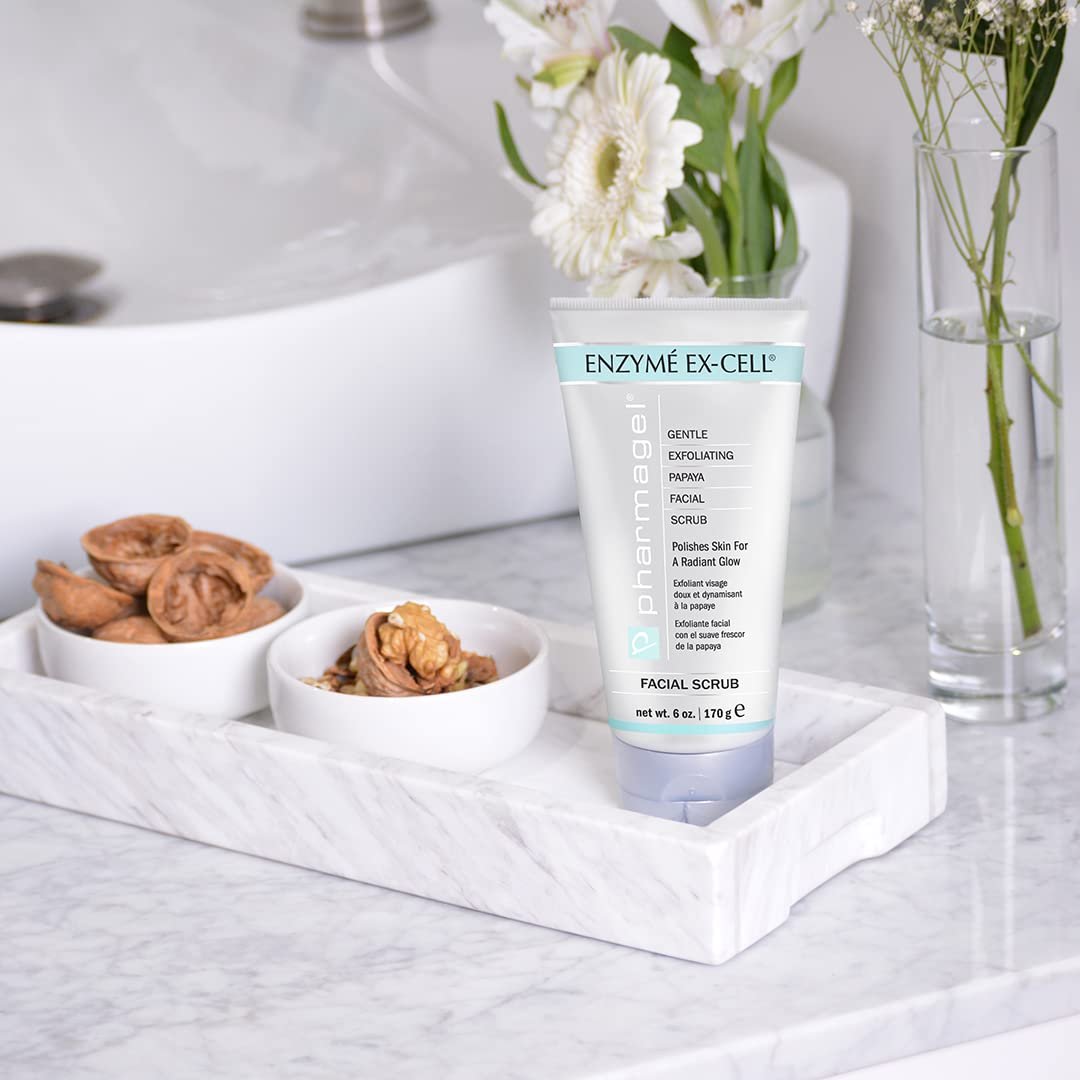 Pharmagel Enzyme Ex-Cell - Gentle Papaya Face Exfoliator Scrub for All Skin Types - 6 Ounces - Image 3