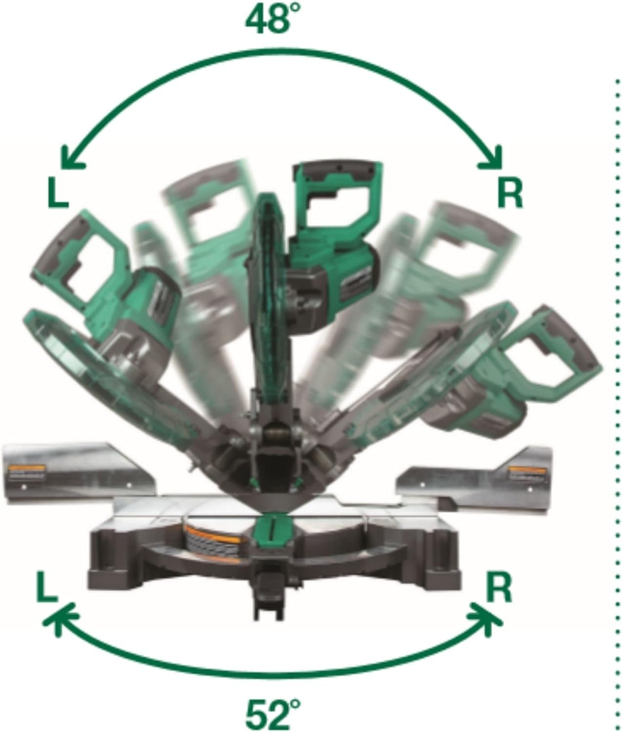 Metabo HPT 12-Inch Compound Miter Saw | Xact Cut LED Shadow Line System | Dual Bevel | C12FDHB - Image 7