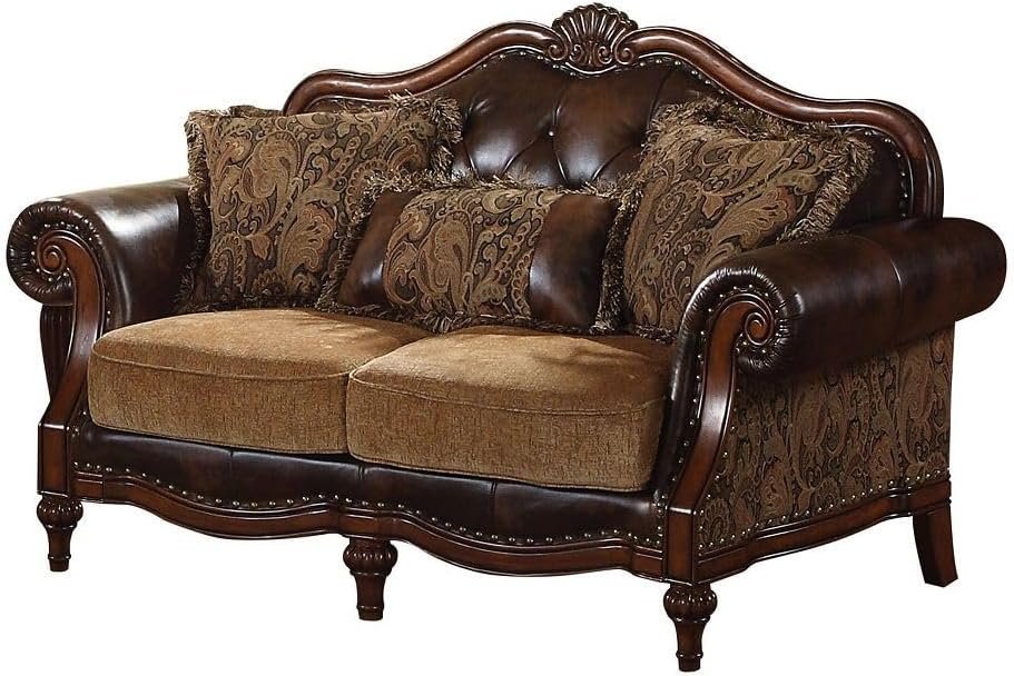 Brand 4-Piece Formal Living Room Set: Luxury Sofa, Loveseat, Single Chair and Coffee Table - Brown and Chenille - Image 5