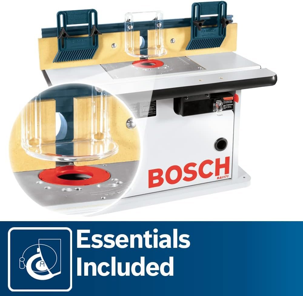 BOSCH RA1171 25-1/2 in. x 15-7/8 in. Benchtop Laminated MDF Top Cabinet Style Router Table with 2 Dust Collection Ports - Image 8