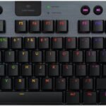 Logitech G915 X Lightspeed TKL Wireless Mechanical Gaming Keyboard, Double-Shot PBT Keycaps, Fully Programmable Keys, RGB Backlit Mac/PC Gaming Keyboards, Aluminum Finish, GL Linear Switches, Black