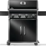 Napoleon Rogue 525 Natural Gas Grill, Black, Stainless Steel Grids, Durable 4-Burner BBQ