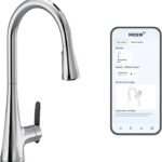 Moen Sinema Chrome Smart Faucet Touchless Pull-Down Sprayer Kitchen Faucet with Voice and Motion Control, S7235EV2C