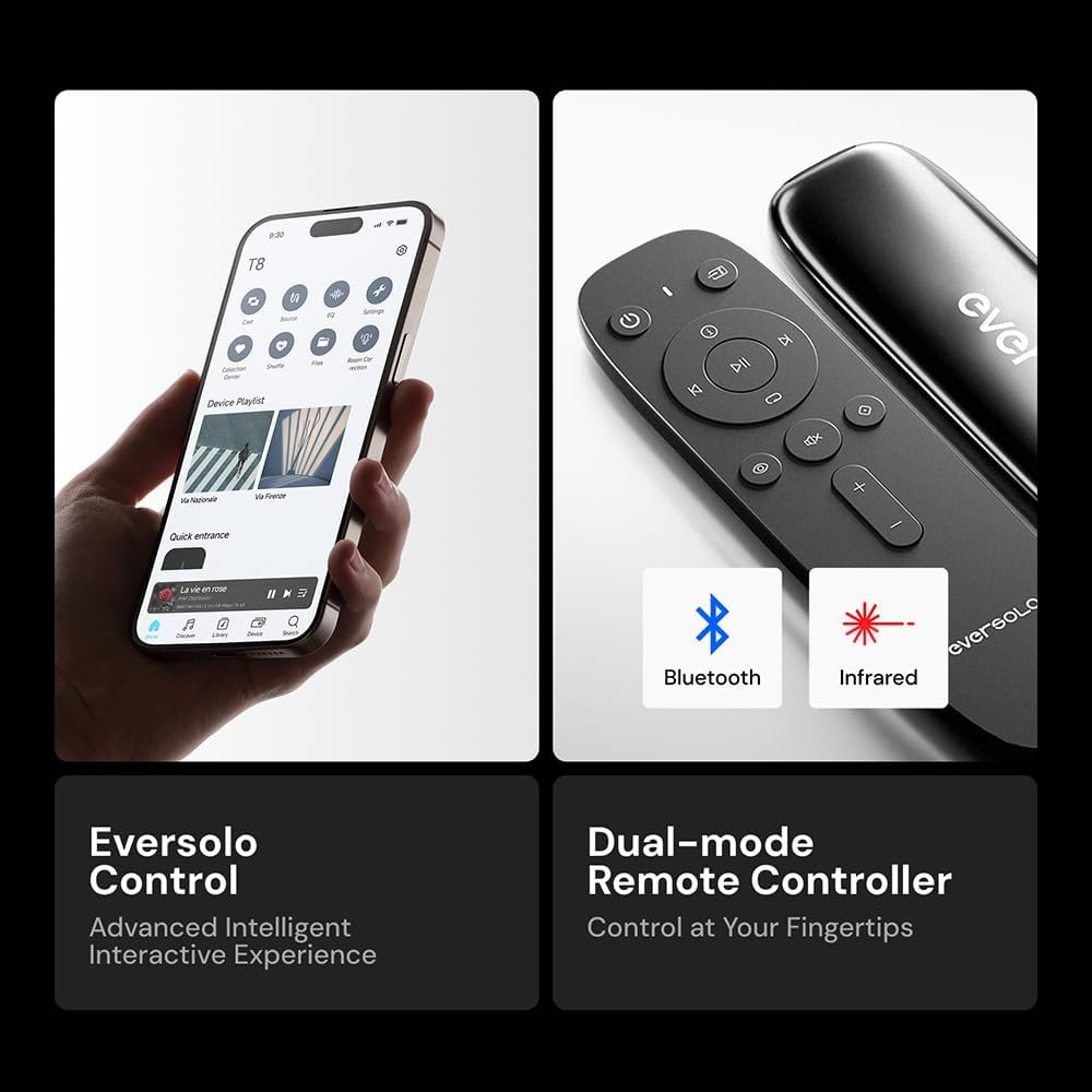 Eversolo T8 Music Streamer Transport with Remote | Dual Femtosecond Clocks, Fully Electrical Isolation Output & Stream Tidal, Qobuz and More | IIS, Coaxial, AES/EBU, USB Audio, and Optical Output - Image 8