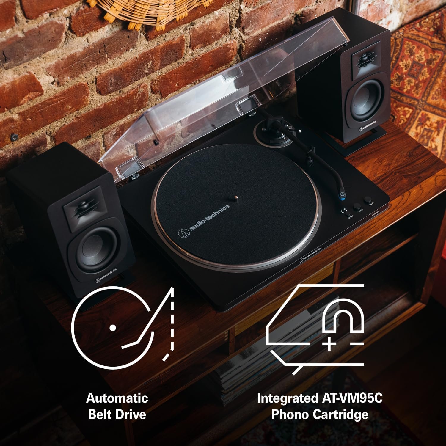 Audio-Technica AT-LP70X Automatic Turntable (Black/Grey) - Image 5