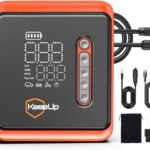 Tire Inflator Portable Air Compressor - Air Pump for Car Tires with Tire Pressure Gauge (150 PSI&10000mAh) - One Click Smart Pump Tire Inflator for Car, Motorcycle, Bicycle and More