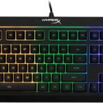 HyperX Alloy Core RGB – Membrane Gaming Keyboard, Comfortable Quiet Silent Keys with RGB LED Lighting Effects, Spill Resistant, Dedicated Media Keys, Compatible with Windows 10/8.1/8/7 – Black
