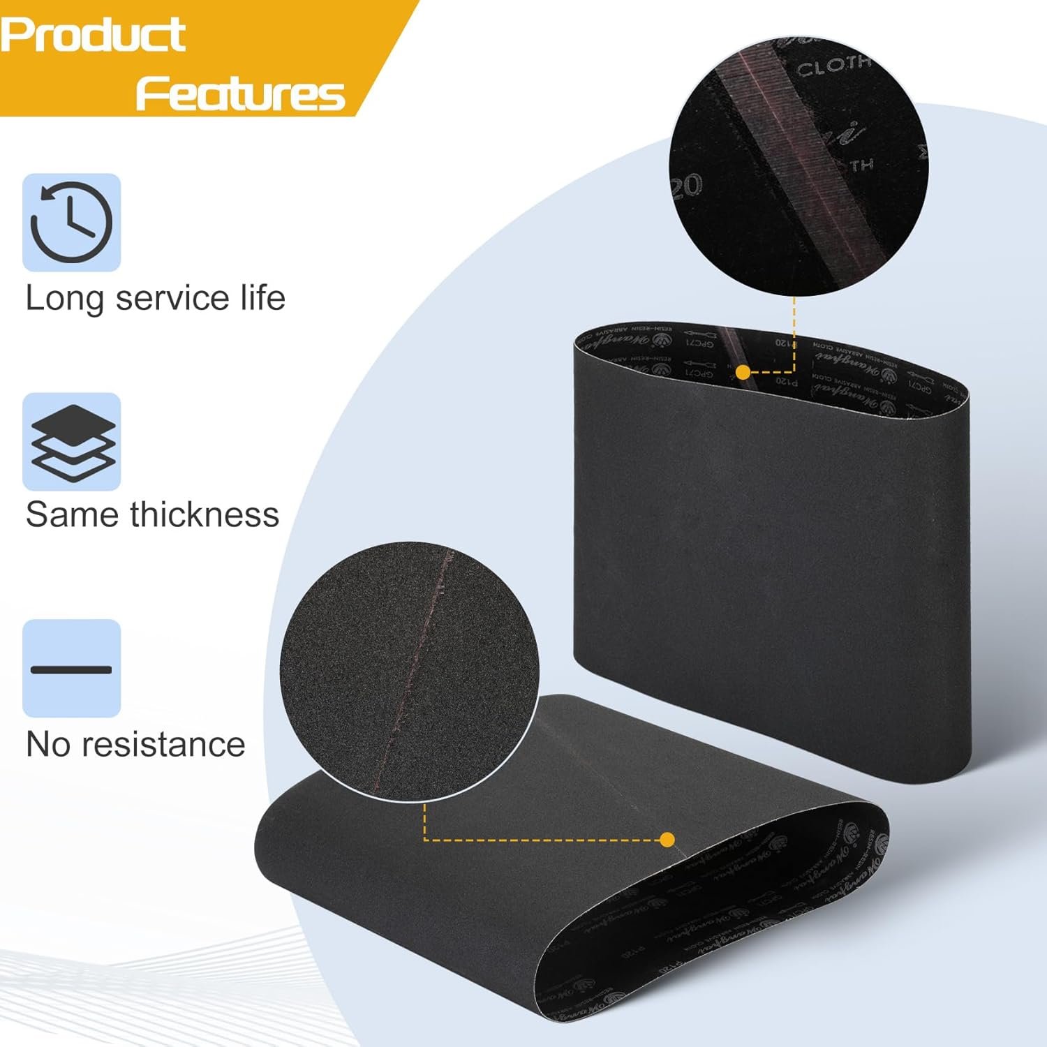 Drum Sander Conveyor Belt 120 Grit, 18" x 47-1/2" for Delta 18-36 Feed Belt and x5 Conveyor Belts, Fit for Delta 18-36 Drum Sander, Models 31-250, 31-252, 31-255X 31-260X - Image 5