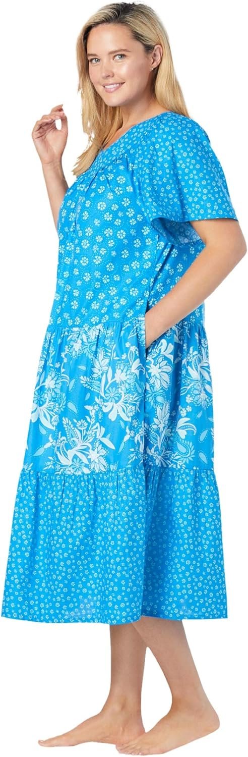 Only Necessities Plus Size Tiered Print Lounger - Image 4