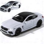 Toy Cars Compatible for M8 1/32 Metal Model Car Collect car with Light and Sound Pull Back for Kids Toy Festival Gift(White)