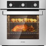 24" Electric Wall Oven, ETL Certified, ThermoMate 2.8 Cu.ft. Electric Wall Oven with 5 Cooking Functions, Built-in Ovens with Anti-Mistouch Knob, Stainless Steel