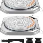 VEVOR Wheel Alignment Turn Plates, 4-Ton Capacity, Brass Dial Measurements, 360° Rotating Turntable Wheel Alignment Tool with Transition Bridge & Thrust Block for Car SUV Light Truck