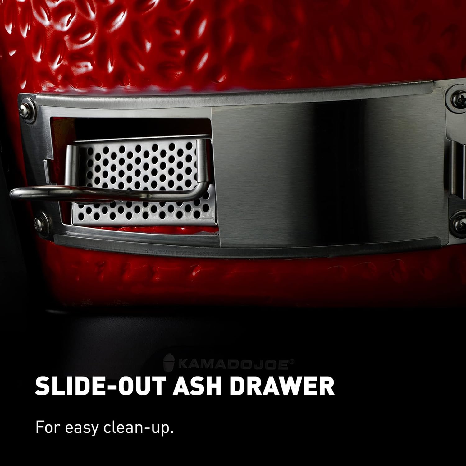 Kamado Joe Classic Joe Series II 18-inch Ceramic Charcoal Grill and Smoker with Cart, Side Shelves, Stainless Steel Grates and 250 Cooking Square Inches in Red, Model KJ-23RHC - Image 8