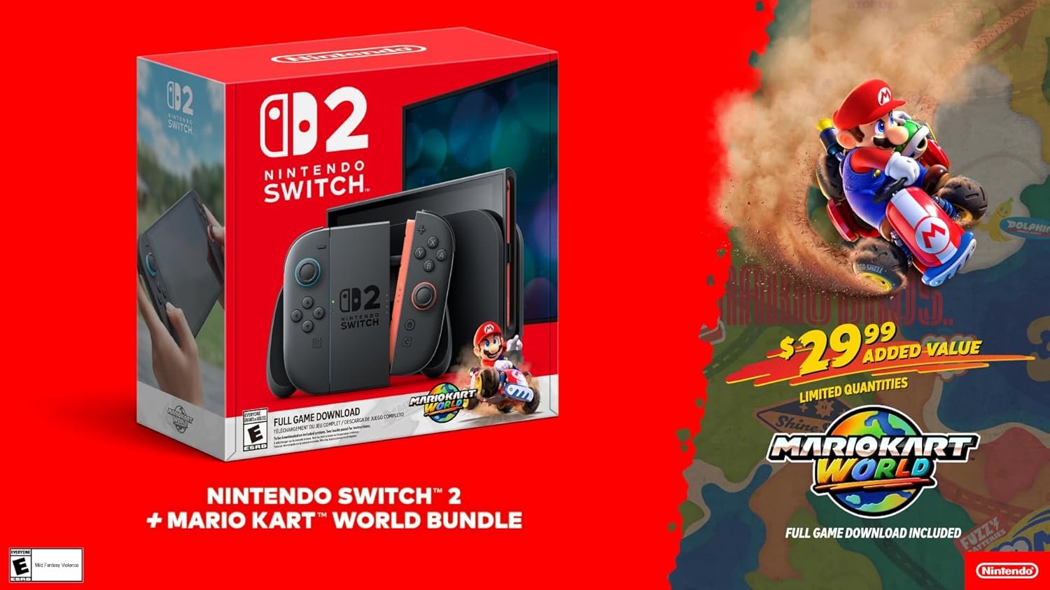 Nintendo Switch 2 + Mario Kart World Bundle - Image 2