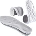 4D Cloud Technology Super Soft Comfort Insoles - U-Shape Memory Foam, Cloud Feeling, Sports Memory Foam (Gray, Men 9-10.5/Women 10.5-12)