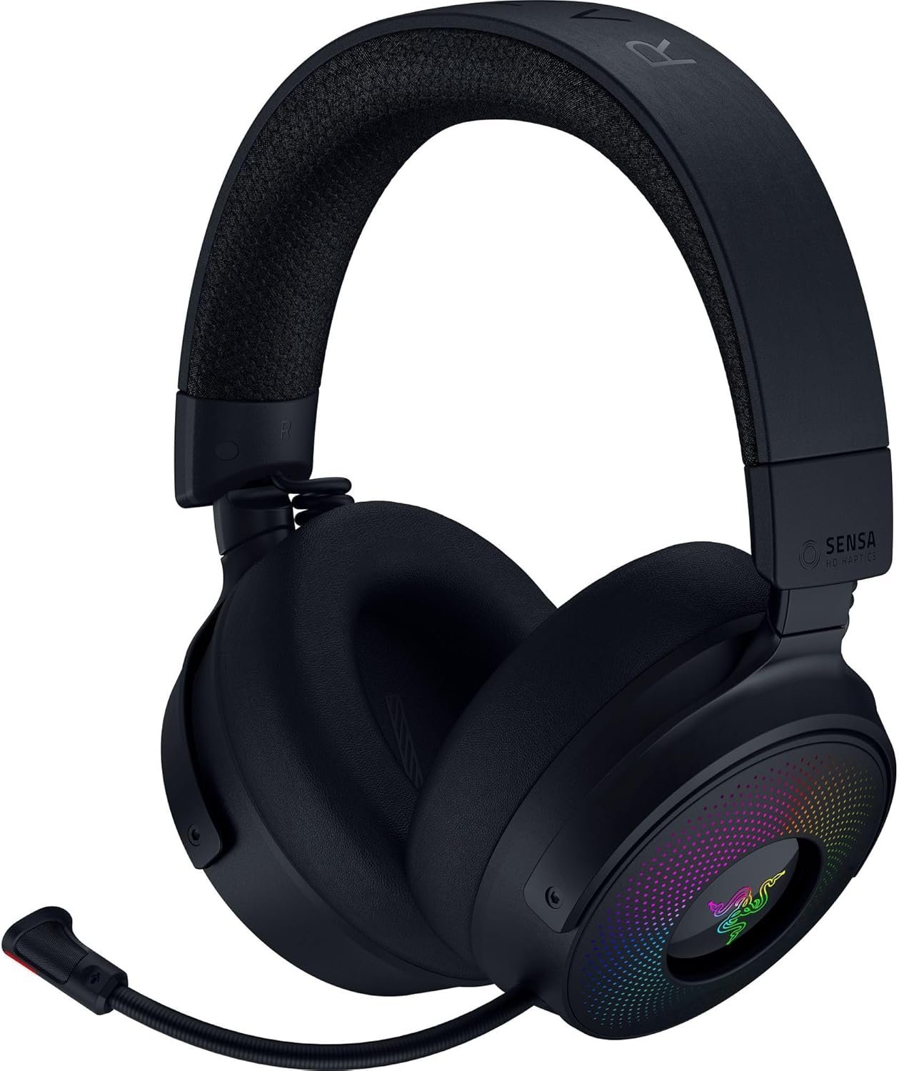 Razer Kraken V4 Pro Wireless Gaming Headset: OLED Control Hub - HD Haptics - 2.4GHz Wireless - Bluetooth - USB - 3.5 mm - Super Wideband Mic - For PC, Mac, PS5, Nintendo Switch, Steam Deck, Smartphone - Image 13