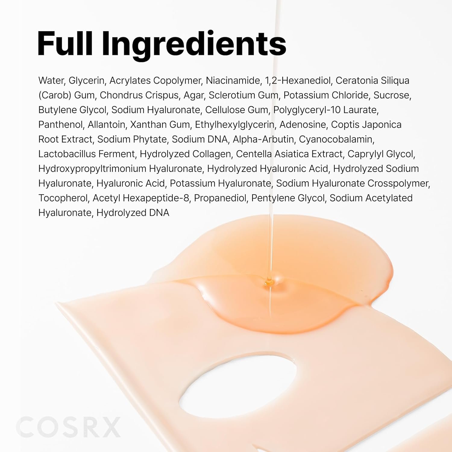 COSRX 5 PDRN Hyaluronic Acid Vital Hydrating Hydrogel Mask, Overnight Hydrogel Face Mask for Glass Glow Skin & Firming with Salmon DNA, Centella PDRN, Korean Skin Care (34g x 3ea) - Image 9