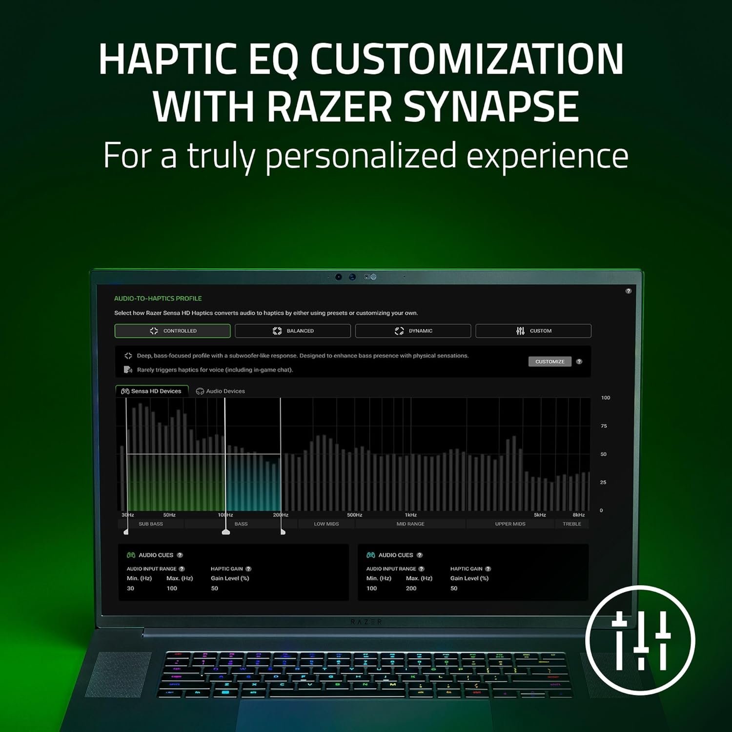 Razer Freyja HD Haptic Gaming Chair Cushion: Multi-Directional Haptics - Haptic EQ Customization via Razer Synapse - HyperSpeed Wireless & Bluetooth - Adjustable Strap for Universal Fit - Image 5