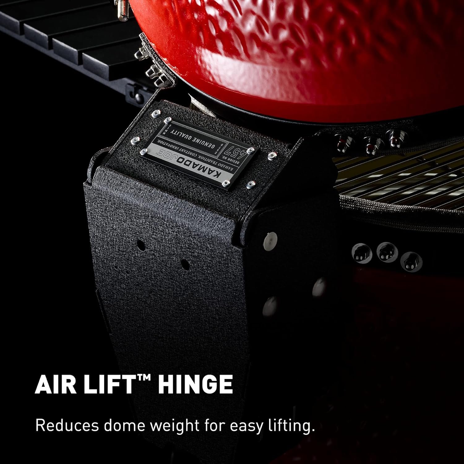 Kamado Joe Classic Joe Series II 18-inch Ceramic Charcoal Grill and Smoker with Cart, Side Shelves, Stainless Steel Grates and 250 Cooking Square Inches in Red, Model KJ-23RHC - Image 6