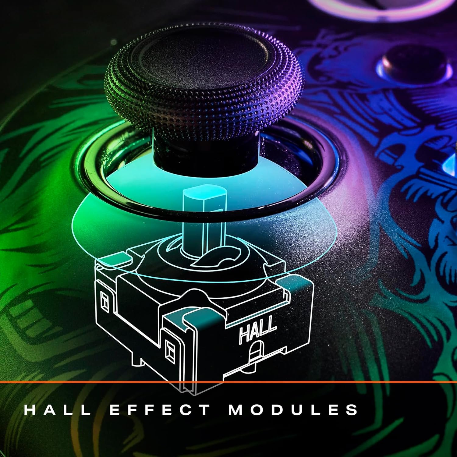 PowerA FUSION Pro Wireless Controller for Xbox Series X|S with Lumectra, RGB lighting, hidden design, adjustable height thumbsticks, Hall Effect modules, pro gaming controller, low latency wireless, mappable buttons, works with Xbox One and Windows 10/11 - Image 6