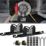 2026 Upgraded Wheel Alignment Tool, 2 PCS Toe Alignment Tool Plates Without Removing Calipers, Wheel Alignment Kit with 2 Measuring Tapes, Compatible with Most Cars and SUVs