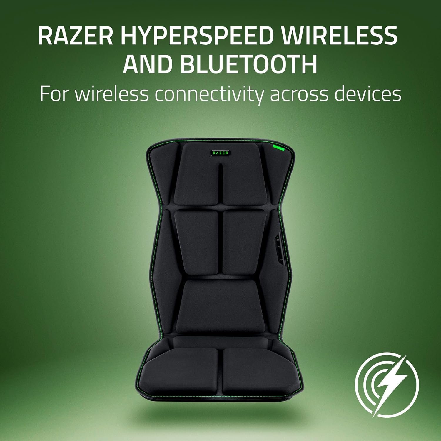 Razer Freyja HD Haptic Gaming Chair Cushion: Multi-Directional Haptics - Haptic EQ Customization via Razer Synapse - HyperSpeed Wireless & Bluetooth - Adjustable Strap for Universal Fit - Image 6