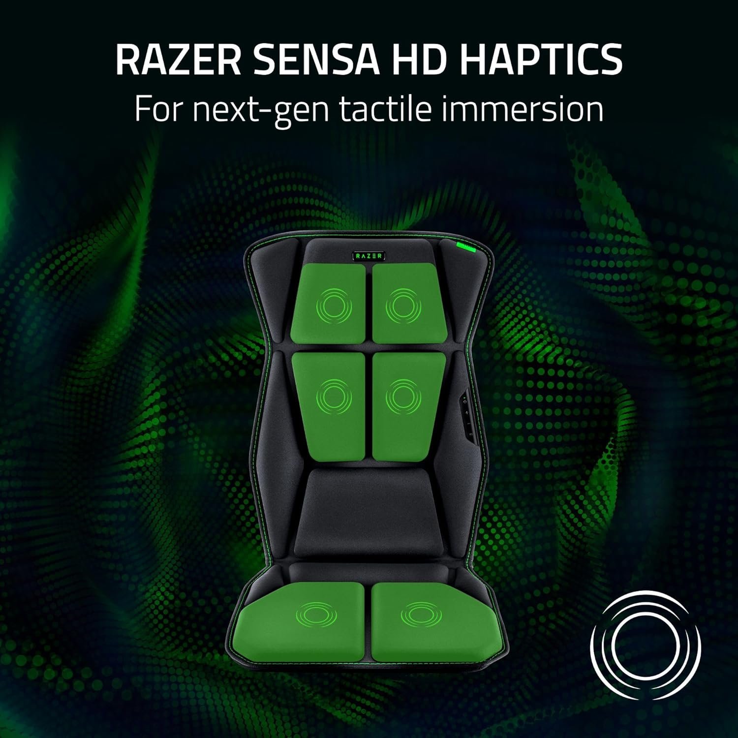 Razer Freyja HD Haptic Gaming Chair Cushion: Multi-Directional Haptics - Haptic EQ Customization via Razer Synapse - HyperSpeed Wireless & Bluetooth - Adjustable Strap for Universal Fit - Image 3
