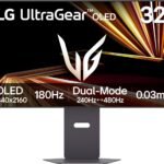 LG 32GX870A-B 32-inch Ultragear 4K UHD (3840 x 2160) OLED Gaming Monitor, Dual-Mode, 240Hz, 0.03ms, NVIDIA, AMD FreeSync Premium Pro, VESA DisplayHDR True Black 400, USB Type-C, DP2.1