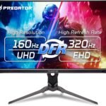 Acer Predator Gaming Monitor | 27" UHD 3840 x 2160 IPS | AMD FreeSync Premium | Up to 320Hz with DFR | Up to 0.5ms | VESA DisplayHDR400| DCI-P3 90% | Display Port 1.4 & 2 x HDMI 2.1 | XB273K V5bmiiprx