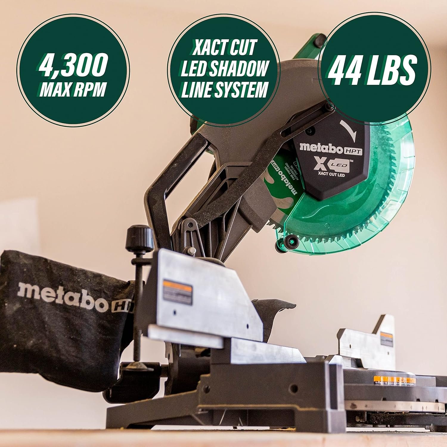 Metabo HPT 12-Inch Compound Miter Saw | Xact Cut LED Shadow Line System | Dual Bevel | C12FDHB - Image 2