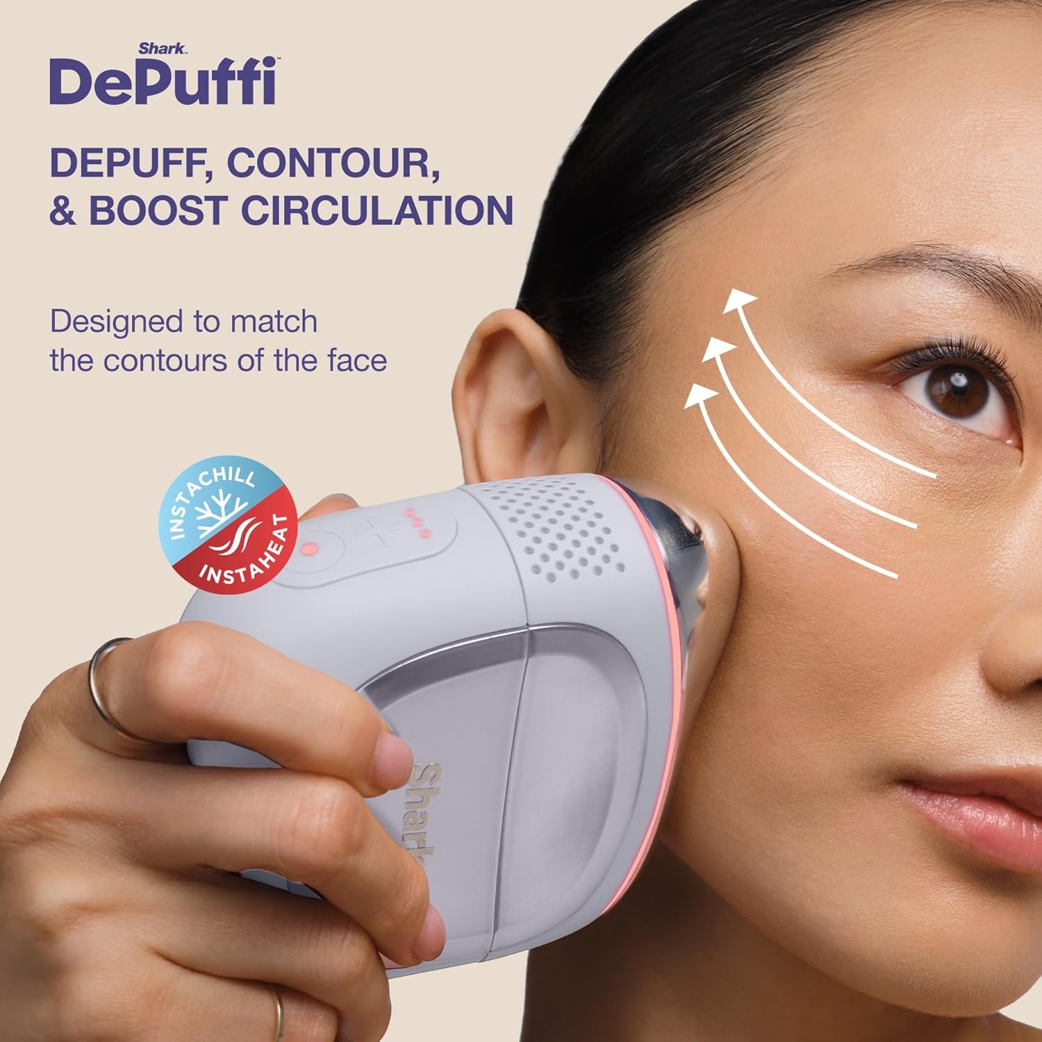 Shark FacialPro Glow at-Home Hydro-Powered Facial System with DePuffi Hot & Cold Therapy – Professional Spa Skincare Device for Pore Cleansing, Hydration, & Radiant Glow, Blue, FH320 - Image 5