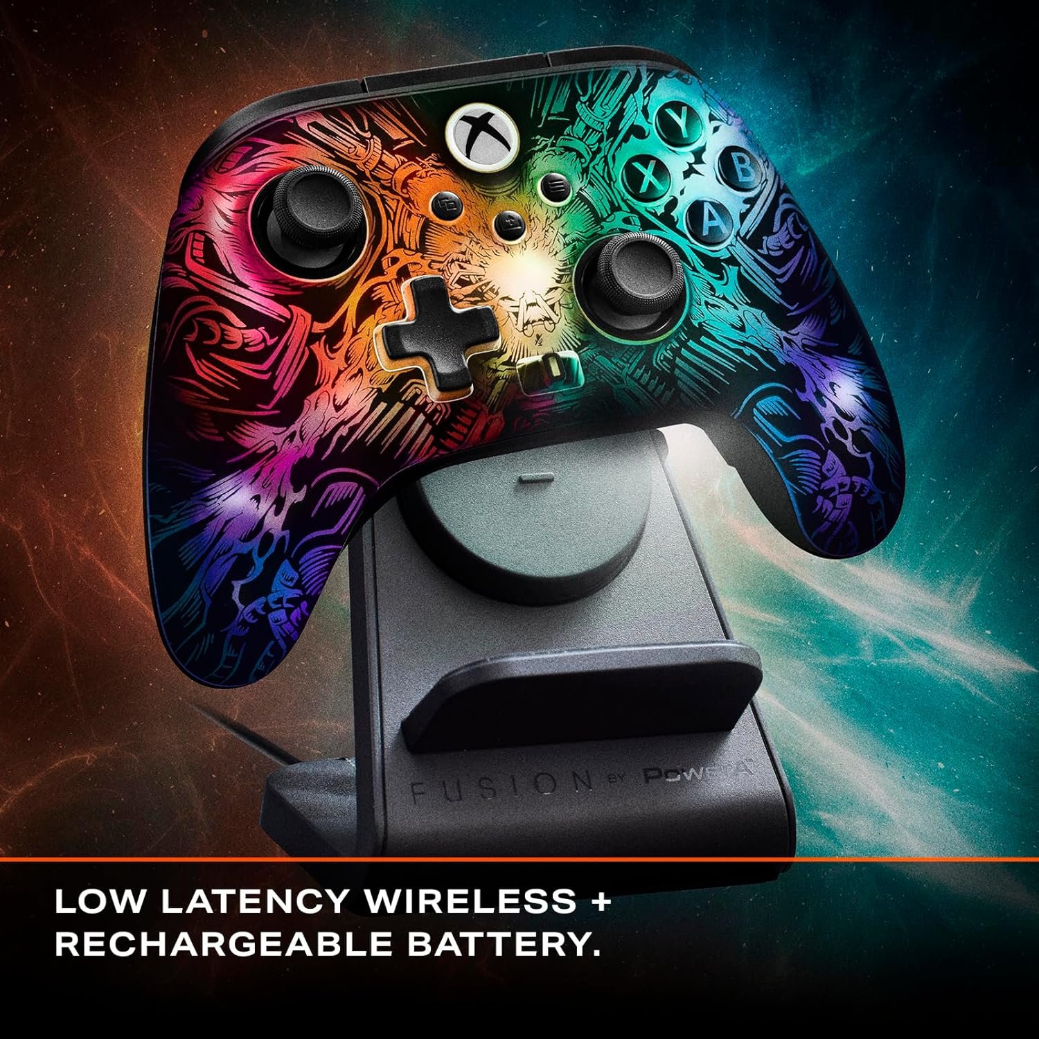 PowerA FUSION Pro Wireless Controller for Xbox Series X|S with Lumectra, RGB lighting, hidden design, adjustable height thumbsticks, Hall Effect modules, pro gaming controller, low latency wireless, mappable buttons, works with Xbox One and Windows 10/11 - Image 7