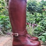 Handmade brown leather Polo Riding Boots Custom Riding Boots